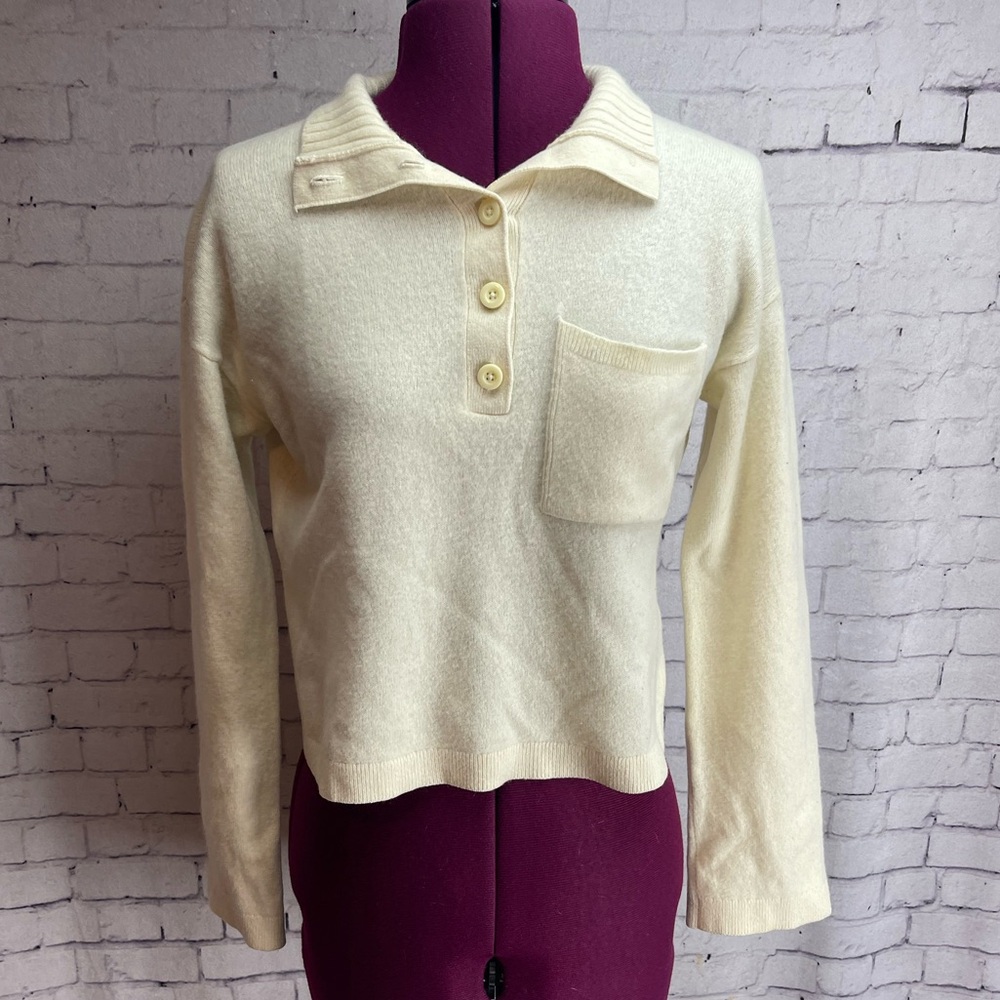Everlane size small cream colored cashmere sweater - Picture 1 of 5